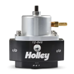 HOLLEY HP BILLET EFI BY PASS FUEL PRESSURE REGULATOR Street/Strip EFI Applications Two Port Adjustable from 15 to 65 PSI Boost Reference - 1:1  Part #  12-846