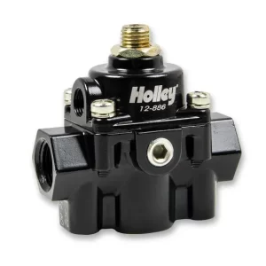 HOLLEY DIE CAST EFI BY PASS STYLE FUEL PRESSURE REGULATORS Black Die Cast Fuel Regulator, 60 PSI  Part #  12-886
