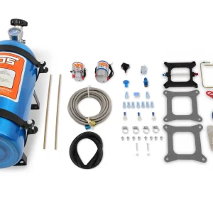 NOS "CHEATER" FITS HOLLEY 4-BBL / CARTER AFB NOS "Cheater" series Nitrous System, fits Holley 4150 and Carter AFB (late), 150-250 HP, includes Blue 10 lb Bottle  Part #  02001NOS