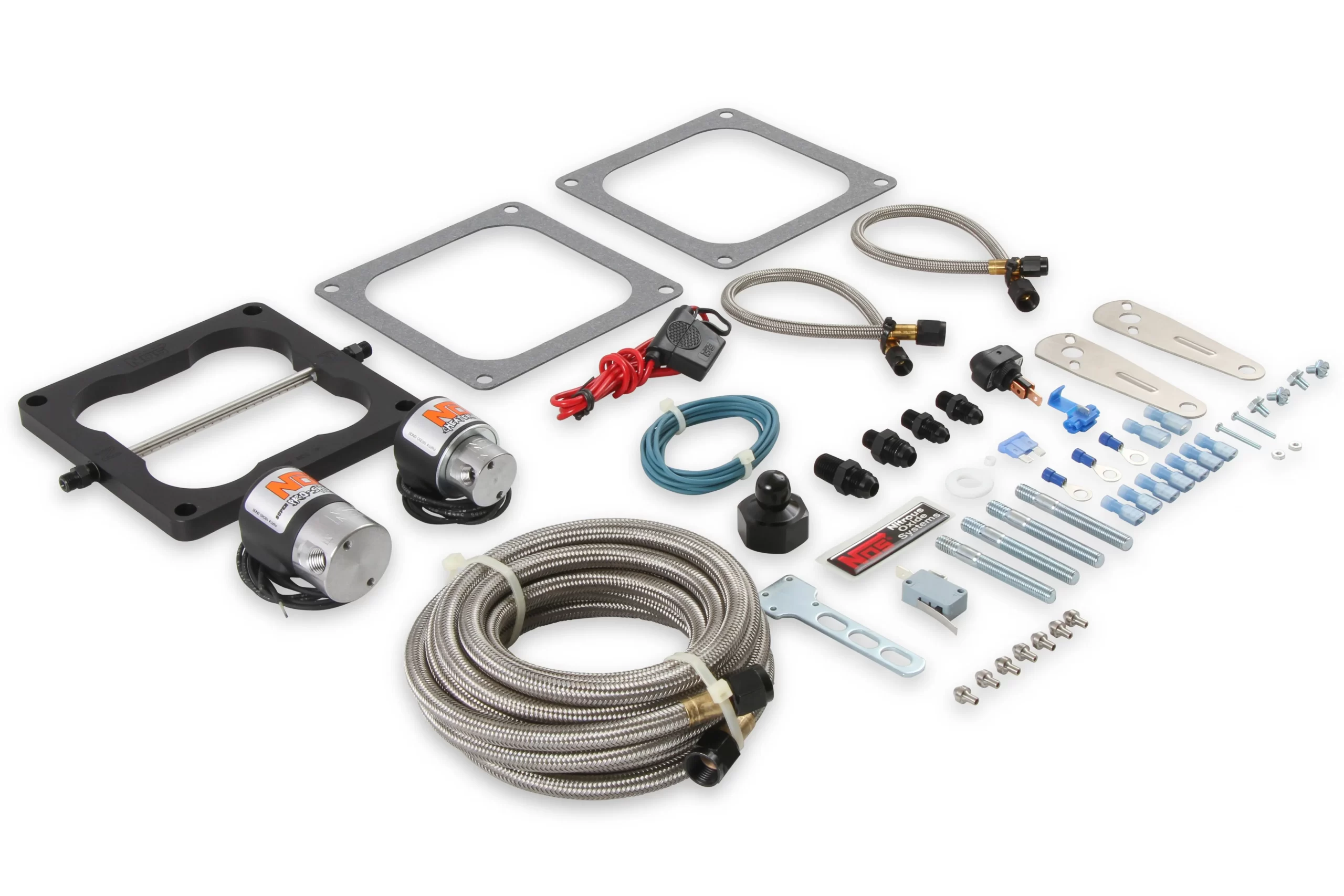 NOS BIG SHOT WET NITROUS SYSTEM FOR 4150 4-BARREL CARBURETOR Fits Holley 4150 and Carter AFB (late), 190-300 HP, includes Black 10 lb Bottle Part # 02101BNOS - Image 8