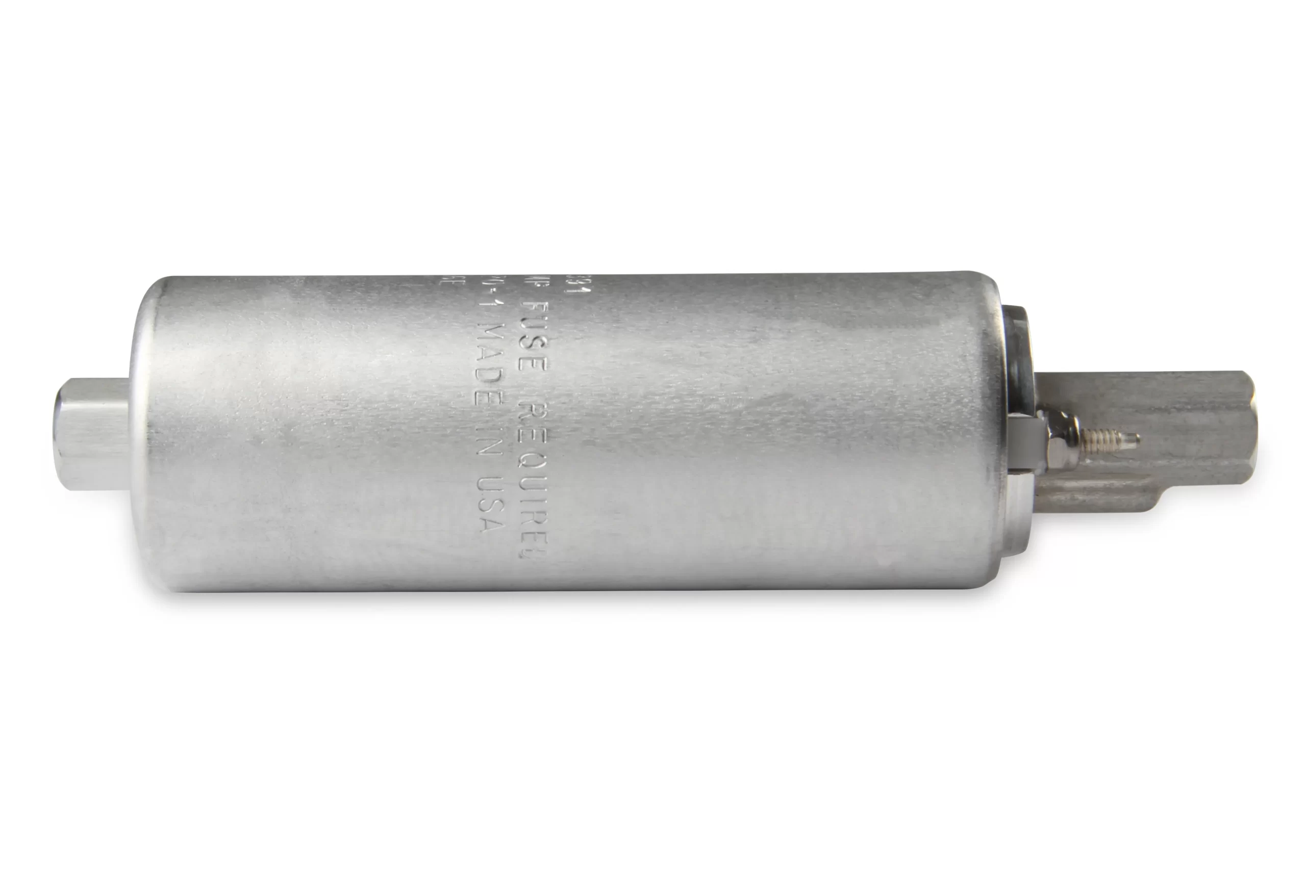 HOLLEY 190 LPH UNIVERSAL IN-LINE FUEL PUMP (GEROTOR STYLE) 190 Liter Per Hour In-Line Frame Mounted Street/Strip Applications Compatible with Gasoline only Part # 12-930 - Image 2