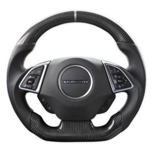 DRAKE MUSCLE CARS STEERING WHEEL - CARBON FIBER WITH LEATHER GRIPS 2016 - 2022 Camaro  Part #  CA950-13