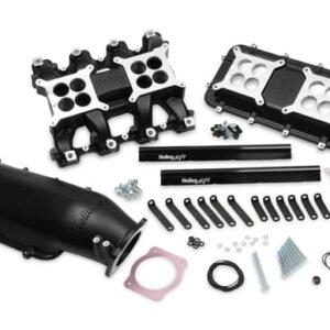 HOLLEY MID-RISE INTAKE - GM LS3/L92 W/ 92MM TOP - BLACK  All GM LS Gen III or IV engines equipped with LS3/L92 style rectangular ports. Mid-Rise EFI Intake Manifold Kit Black Ceramic Coated. 1500-6500RPM Power Band.  Part # 300-135BK