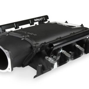 HOLLEY ULTRA LO-RAM MANIFOLD KIT SINGLE INJECTOR- BLACK - GM LS3/L92  Ultra Lo-Ram Manifold Kit- Single Injector with Burst Panel Flange  Part # 300-682BK