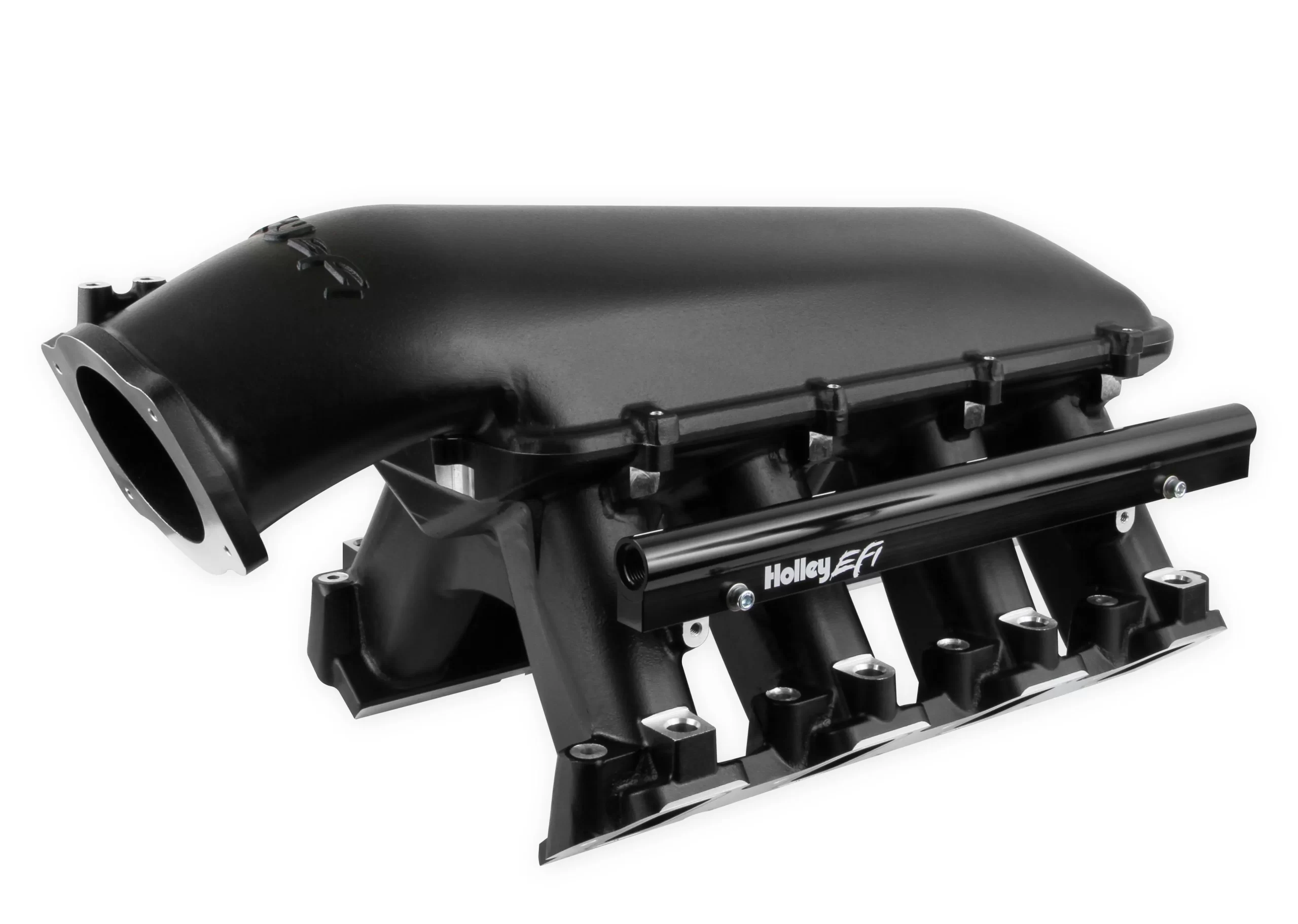 HOLLEY EFI HI-RAM INTAKE - GM LS3/L92 - BLACK EFI Hi-Ram Intake for 1 x 92mm GM LS3/L92 Throttle Body - Longitudinal Mount Plenum Top - Black Ceramic Coating Part # 300-116BK