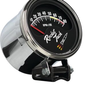 CLASSIC INSTRUMENTS ROCKET TACHOMETER  Rocket Tachometer Chrome  Part # RT80SLF