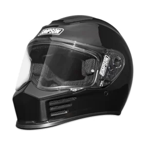 SIMPSON MOTORCYCLE SPEED BANDIT HELMET  Large - Black  Color - Part # SPBL2