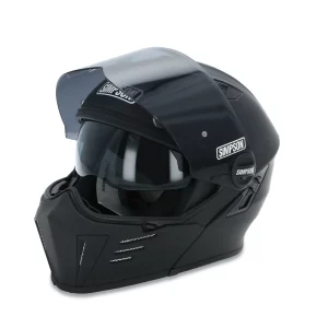 SIMPSON MOTORCYCLE MOD BANDIT HELMET  Large - Matte Black  Color - Black Color  Part # M59L3