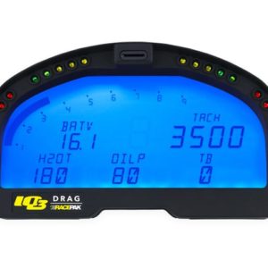 RACEPAK IQ3D DRAG LOGGER DASH The IQ3D combines the look and feel of our popular IQ3 dash with a robust, built-in data logger for Sportsman Drag Racing, Street Strip projects, or any vehicle that needs a programmable display with built-in data logging!  Part #  250-DS-IQ3D