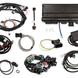 HOLLEY EFI TERMINATOR X MAX - FORD MPFI KIT Universal MPFI Main Harness - GM 4L60E/80E Transmission Control - Ford Spaced EV1 Injectors - 3.5 in. Touchscreen  Part #  550-945