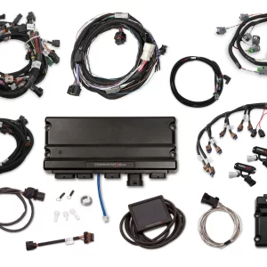 HOLLEY EFI TERMINATOR X MAX - 2013-2015 FORD COYOTE W/ TI- VCT EV1 Injectors - 98+ 4R70W Transmission Control, for Early Coils  Part #  550-1312