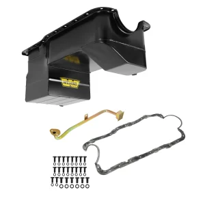 WEIAND OIL PAN KIT- FABRICATED Oil Pan Kit 7QT- Black Finish-79/93 Mustang 351W Conversion (Drag Racing)  Part #  5038WND