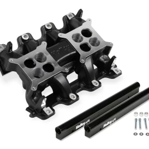 HOLLEY LS EFI MANIFOLD - 2X4 DUAL PLANE - BLACK GM LS1/LS2/LS6 Holley EFI 2x4 Dual Plane Intake Manifold, LS Gen 3 LS1/LS2/LS6 engines, w/Black Ceramic Coating  Part #  300-121BK