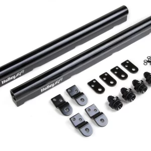 HOLLEY EFI LS HI-FLOW FUEL RAILS - FITS LS1, LS2, LS3, LS6 & L99 FACTORY INTAKES LS Hi-Flow Holley EFI Fuel Rails - Fits LS1, LS2, LS3, LS6 & L99 factory intakes  Part #  534-209