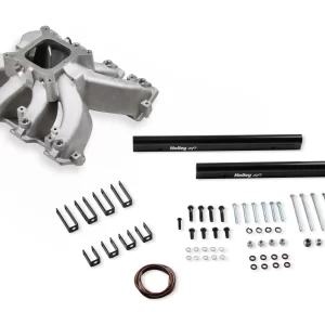 HOLLEY SINGLE PLANE EFI SPLIT-DESIGN RACE INTAKE MANIFOLD- GM LS3/L92 EFI single plane split-design race intake manifold. Fits all GM LS Gen III or IV engines equipped with LS3/L92 cylinder heads  Part #  300-290