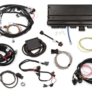 HOLLEY EFI TERMINATOR X MAX - UNIVERSAL MPFI KIT Universal MPFI Main Harness - GM DBW Throttle Body Control - EV1 Injectors - 3.5 in. Touchscreen  Part #  550-950