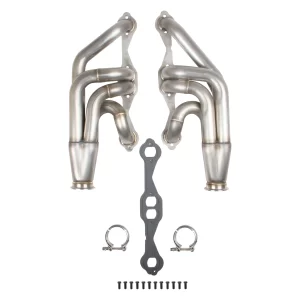 FLOWTECH SMALL BLOCK CHEVY TURBO HEADERS - NATURAL FINISH Small Block Chevy Turbo Header (UP and Forward) 304SS 1-3/4", 2-1/2" Collector - Natural Finish  Part #  11569FLT