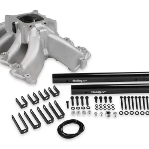 HOLLEY SINGLE PLANE EFI SPLIT-DESIGN RACE INTAKE MANIFOLD- GM LS1/LS2/LS6 EFI single plane split-design race intake manifold. Fits all GM LS Gen III or IV engines equipped with LS1/LS2/LS6 style cathedral port cylinder heads  Part #  300-255