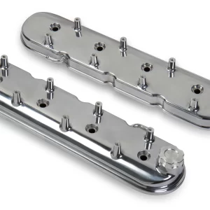 HOLLEY LS VALVE COVERS - POLISHED Standard Height LS Valve Covers w/ Coil Mounting Posts, Cast Aluminum - Polished Finish  Part #  241-90