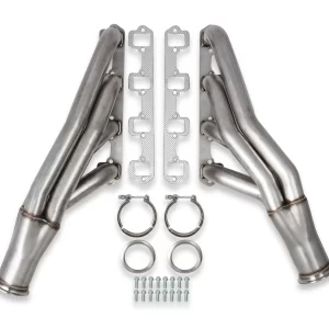 FLOWTECH SMALL BLOCK FORD TURBO HEADERS - NATURAL 304 STAINLESS STEEL SBF (Down and Forward); Primary Tube Diameter 1-3/4", Collector Diameter 3"  Part #  12164FLT