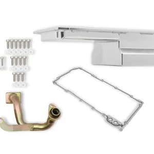 WEIAND OIL PAN KIT - FABRICATED Aluminum Oil Pan kit (with 3/8" flange) 7QT GM LS1/2/6 & LQ9 engines Silver Finish Front Sump  Part #  5044WND