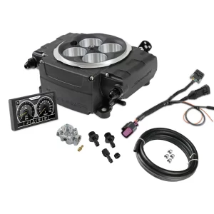 HOLLEY SNIPER EFI SNIPER 2 EFI UPGRADE 5-INCH KIT W/ REGULATOR - BLACK Complete Upgrade Kit with Fuel System and 5-inch Dash  Part # 550-511-5AE