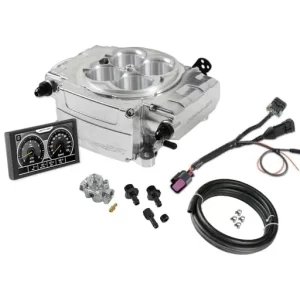 HOLLEY SNIPER EFI SNIPER 2 EFI UPGRADE 5-INCH KIT W/ REGULATOR - POLISHED Complete Upgrade Kit with Fuel System and 5-inch Dash  Part # 550-510-5AE