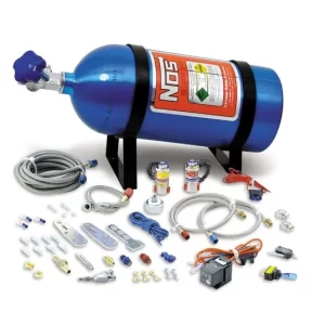 NOS Single Fogger Wet Nitrous System - Multi-Fit For 4 & 6 Cylinder Multi-Point EFI Engines, includes 10 lb Blue Bottle. 35-75 hp.  Part #  05130NOS
