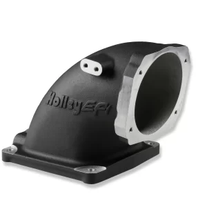 Holley EFI Black Cast Aluminum 4500 EFI Throttle Body Intake Elbow-Ls Black EFI Throttle Body Intake Elbow 4500 - Fits GM LS Throttle Bodies  Part #  300-248BK
